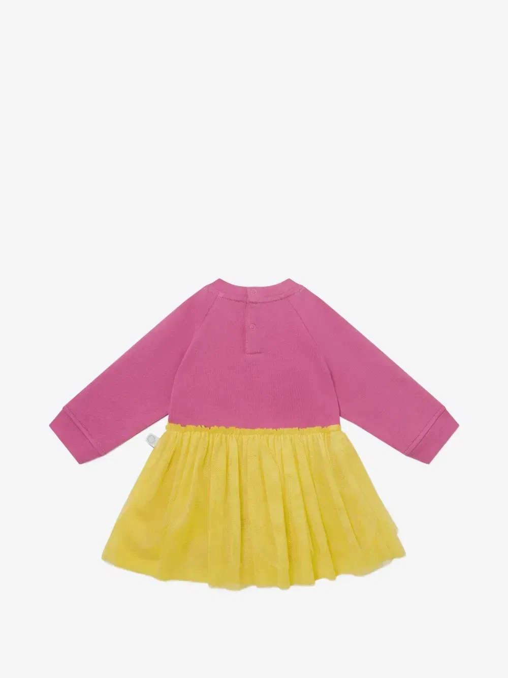 Платье с юбкой из тюля и графичным принтом Stella McCartney Kids, розовый — фото 2