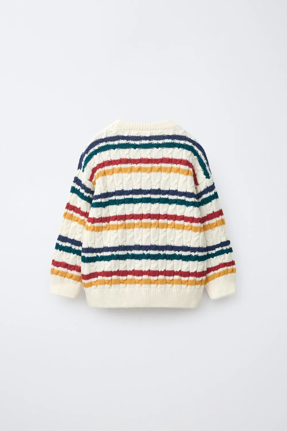 Джемпер CABLE-KNIT STRIPED ZARA, Multicoloured — фото 2