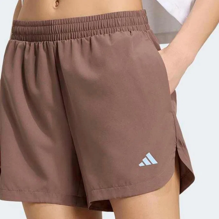 Шорты спортивные с принтом adidas Studio Woven, Коричневый — фото 2