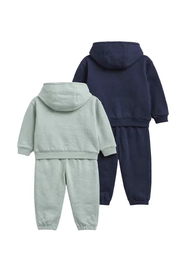 Спортивный костюм из 2 предметов, хлопок, tracksuit, Marks & Spencer, темно-синий Mix — фото 2