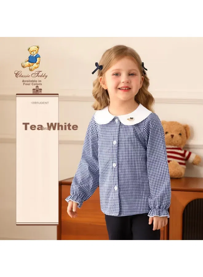 Лонгслив с длинным рукавом с кукольным воротником Classic Teddy, голубой