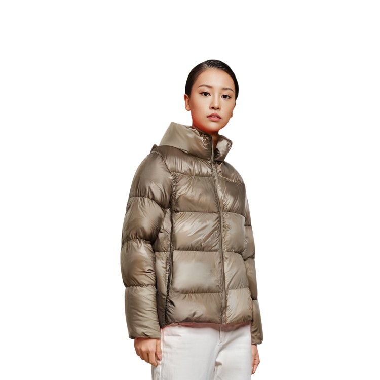 Пуховик Uniqlo Ultra Light Down Shiny, бежевый — фото 4