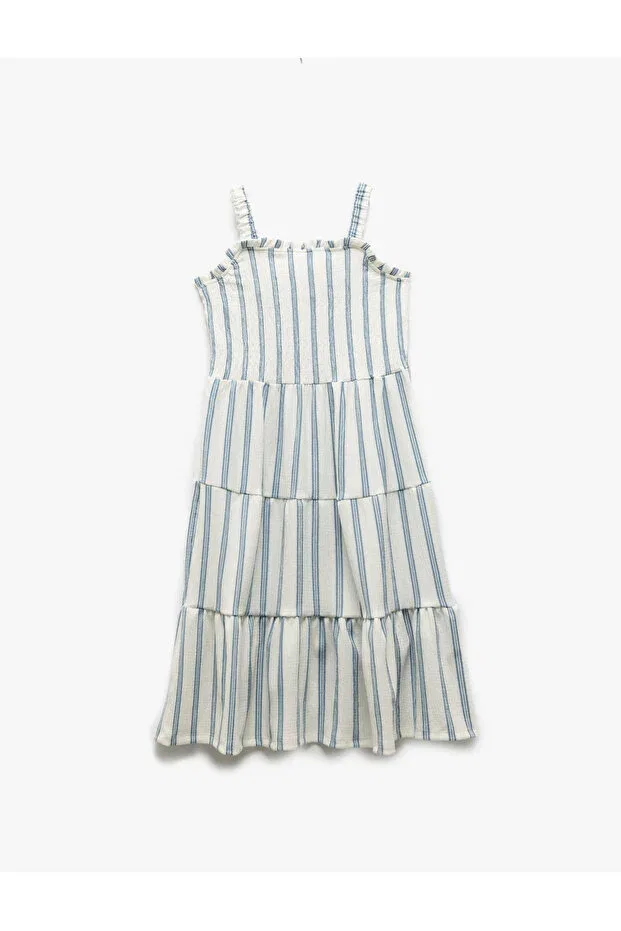 Детское платье-трапеция для девочек без рукавов Koton, Blue Striped
