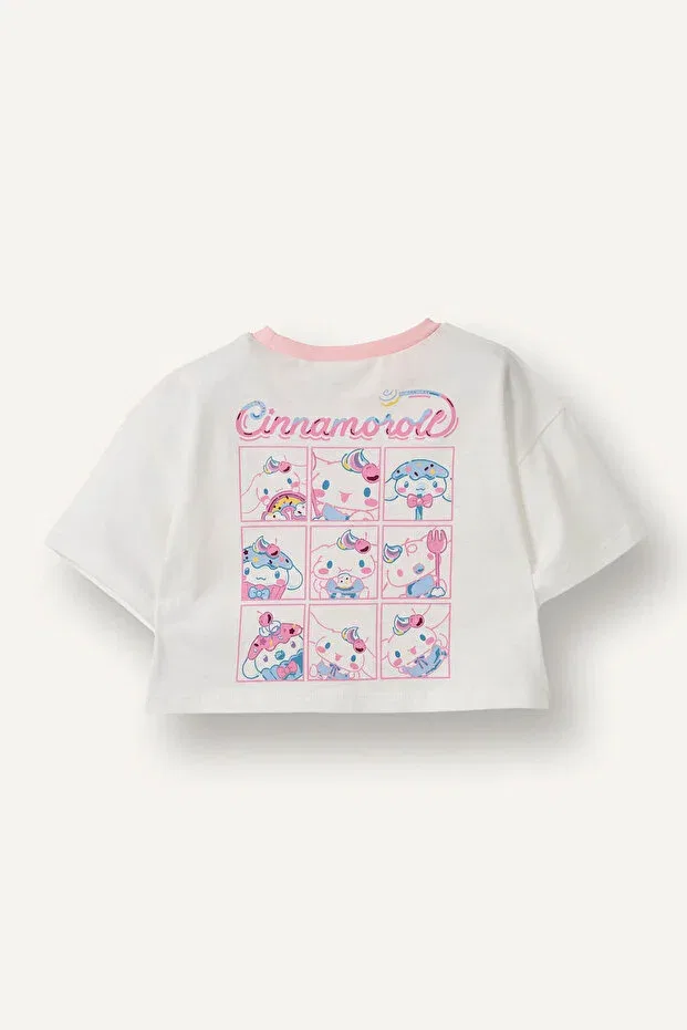 Детская футболка для девочек хлопковая Cinnamoroll Defacto, Ecru Er105 — фото 3