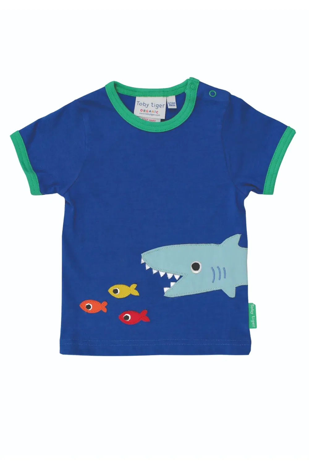 Детская футболка с аппликацией Shark с коротким рукавом Toby Tiger, Multi