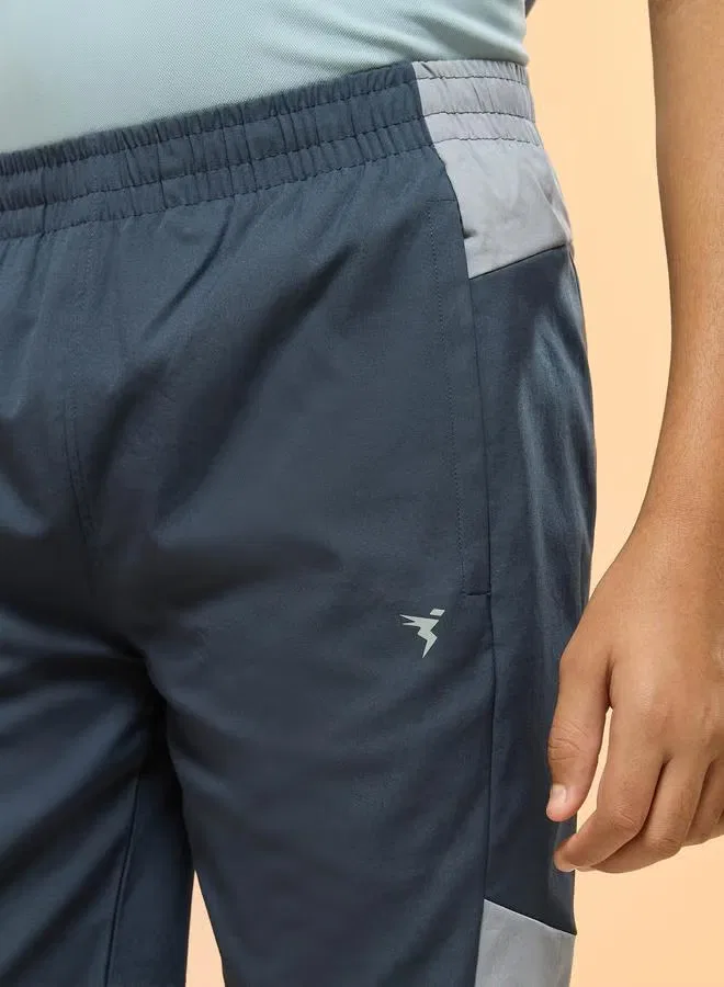 Шорты спортивные с принтом Boys Slim Fit Technosport, серый — фото 3