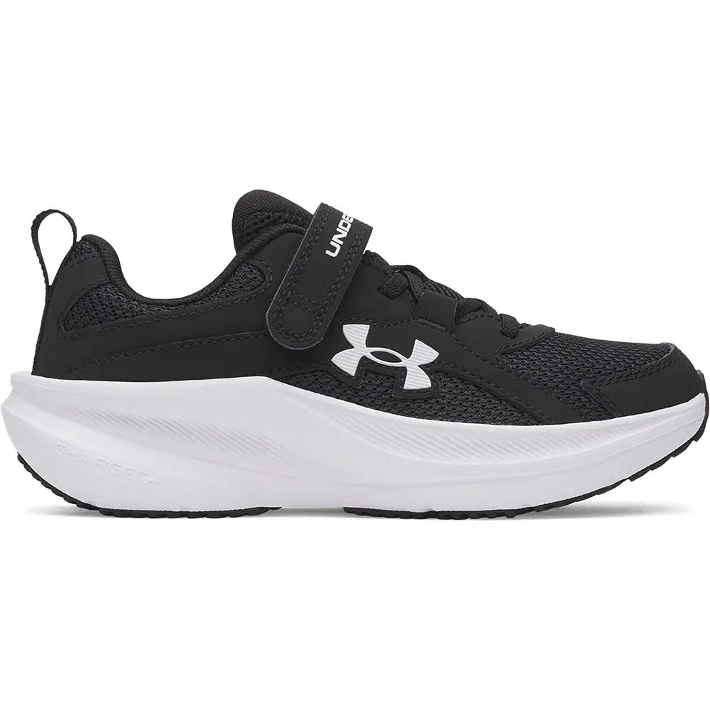 Детские кроссовки Charged+ Asserve 11 AC для бега Under Armour, Black/Black/White — фото 2