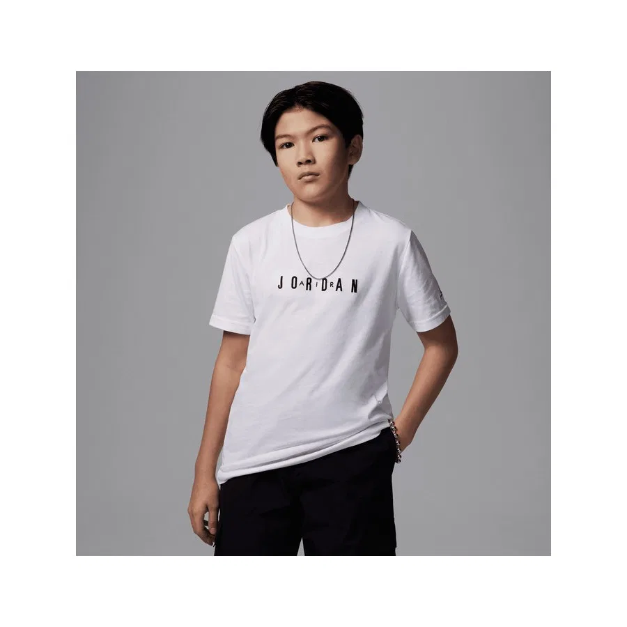 Детская футболка с длинным рукавом Jordan Jdb Mj Wordmark Emb Crew Nike, Красный
