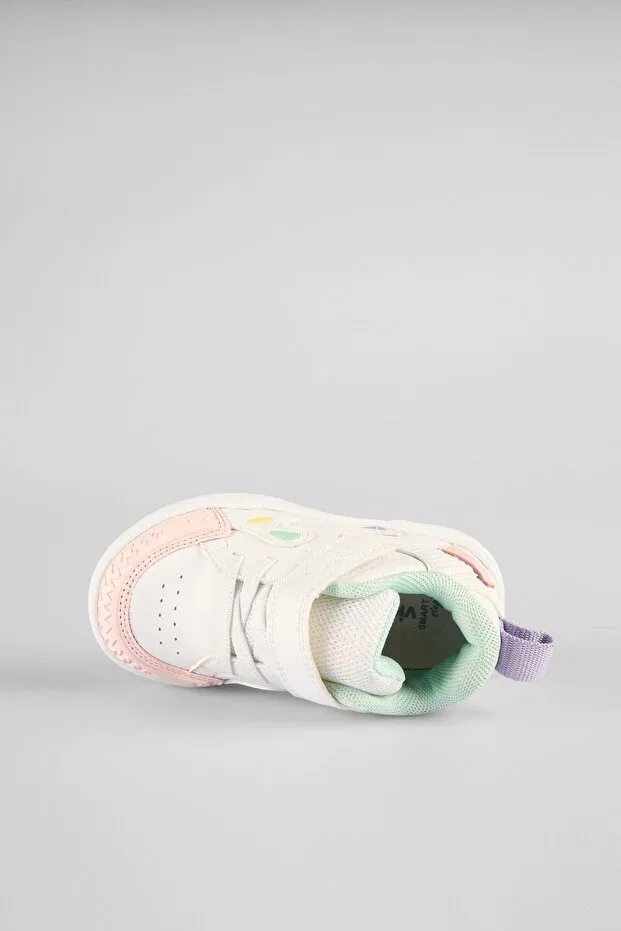 Детские ортопедические ботинки для девочек с принтом Nita Vicco, White Pink — фото 2