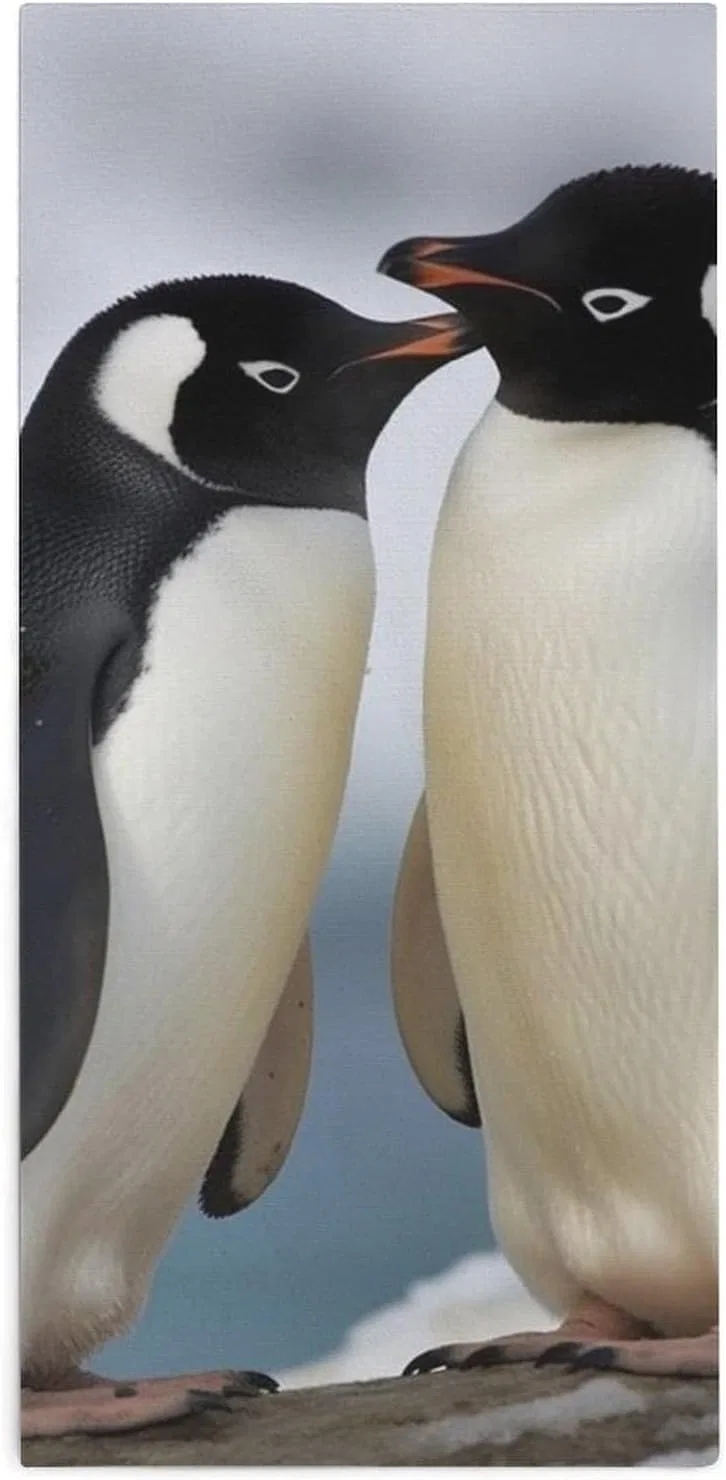 Полотенце из микрофибры HJKBCV, 28.7 x 13.8 дюймов, I Love Penguins