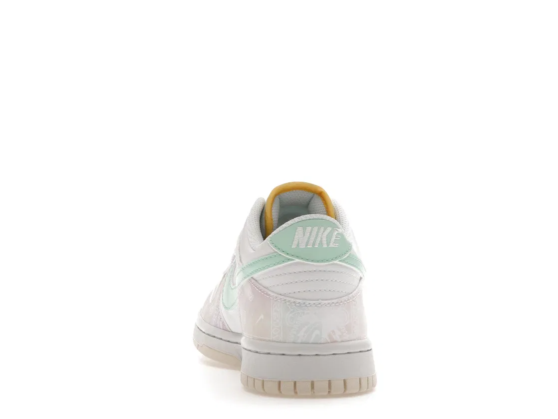 Детские кроссовки с принтом Nike Dunk Low Nike, White/White/Phantom/Mint Foam — фото 4