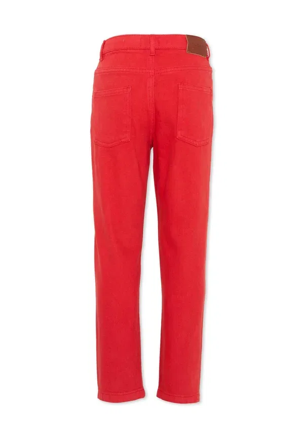 Брюки из хлопка straight leg jeans Tru Trussardi Junior, красный — фото 2