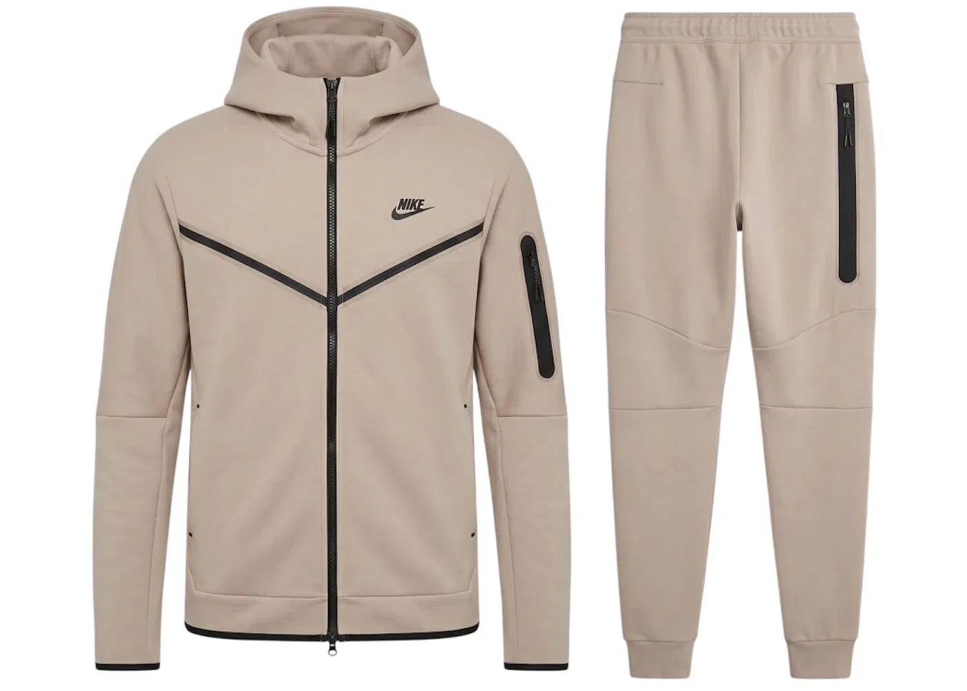 Мужской спортивный костюм с капюшоном Set FW24 Nike, Cream Black