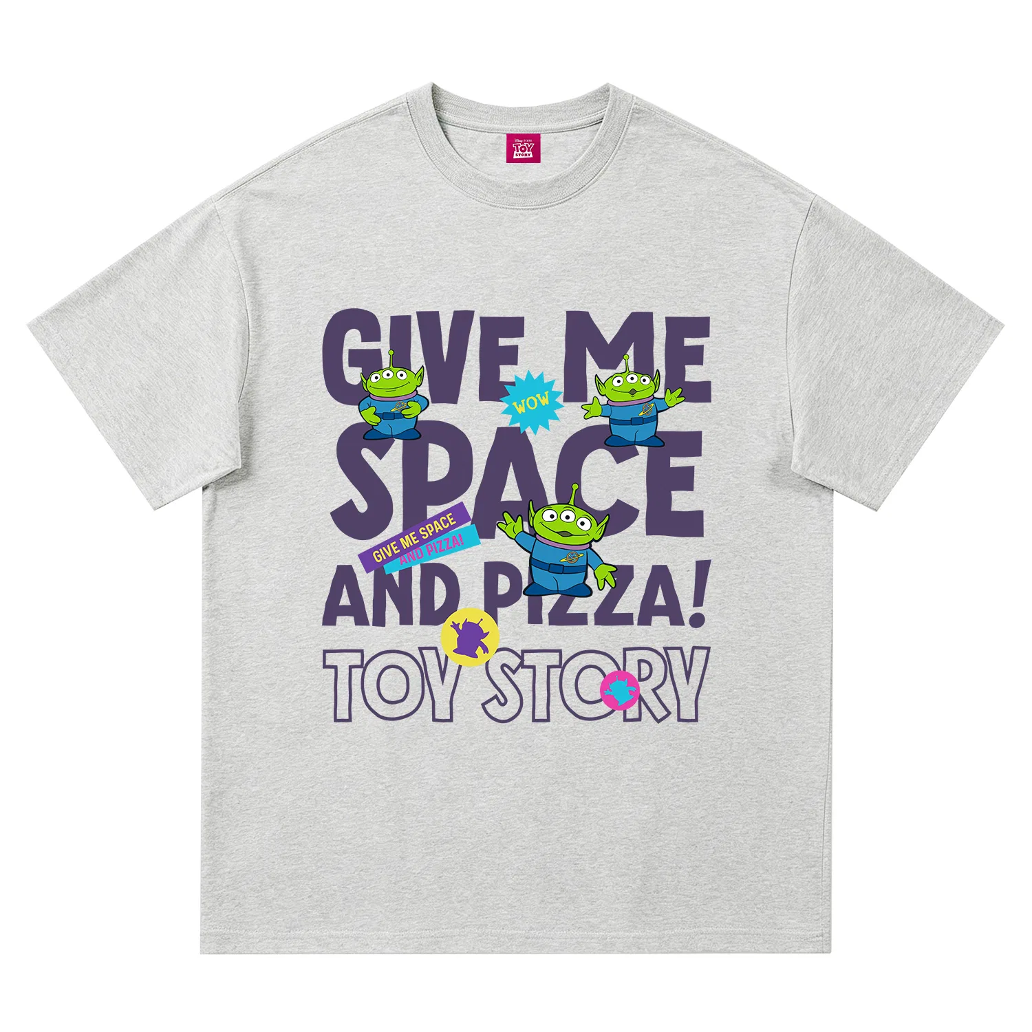 Детская футболка хлопковая Disney Unisex Crew Neck Thin Straight Fit, Pink — фото 4