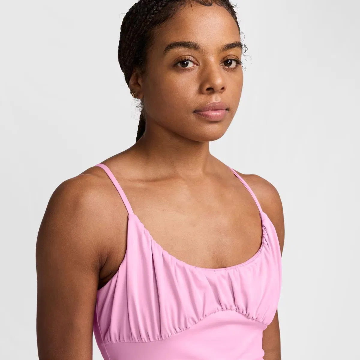 Женская футболка, W Nk One DF Fitted Tank Fem, Nike, красный — фото 3