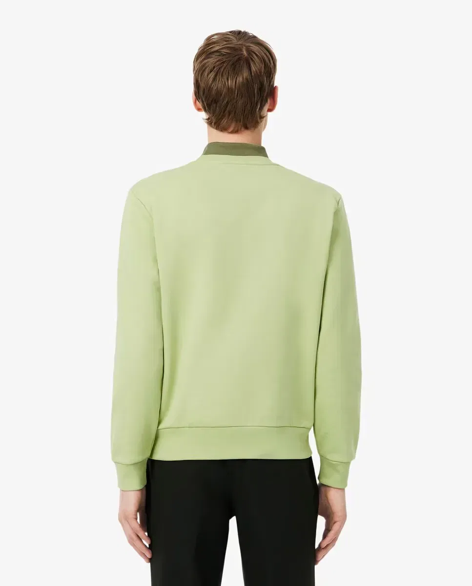 Мужская свитшот из футера с цветовыми блоками Lacoste, Verde — фото 2