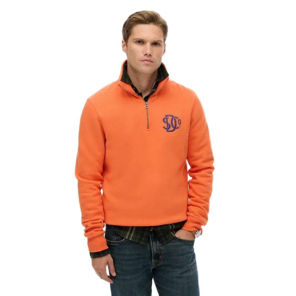 Свитер с полузастежкой-молнией Neon Superdry, оранжевый