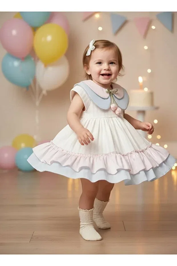 Детское платье для девочек с принтом Tulip Pitababy, Multicolor
