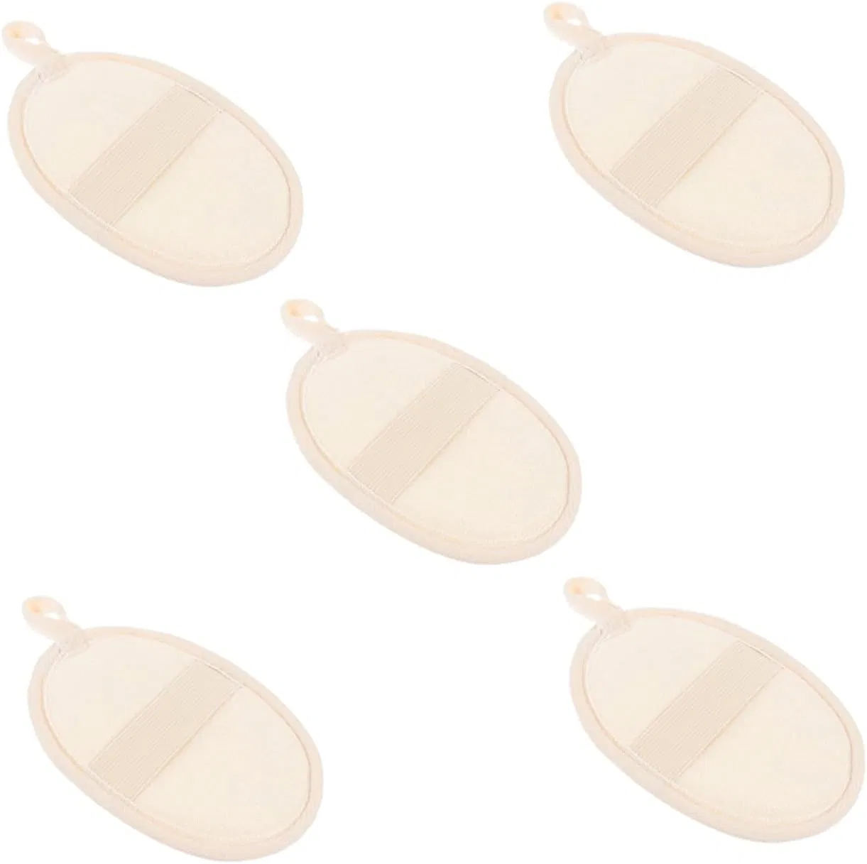 Мочалки для душа из люфы, 5 шт, Healvian, Beige