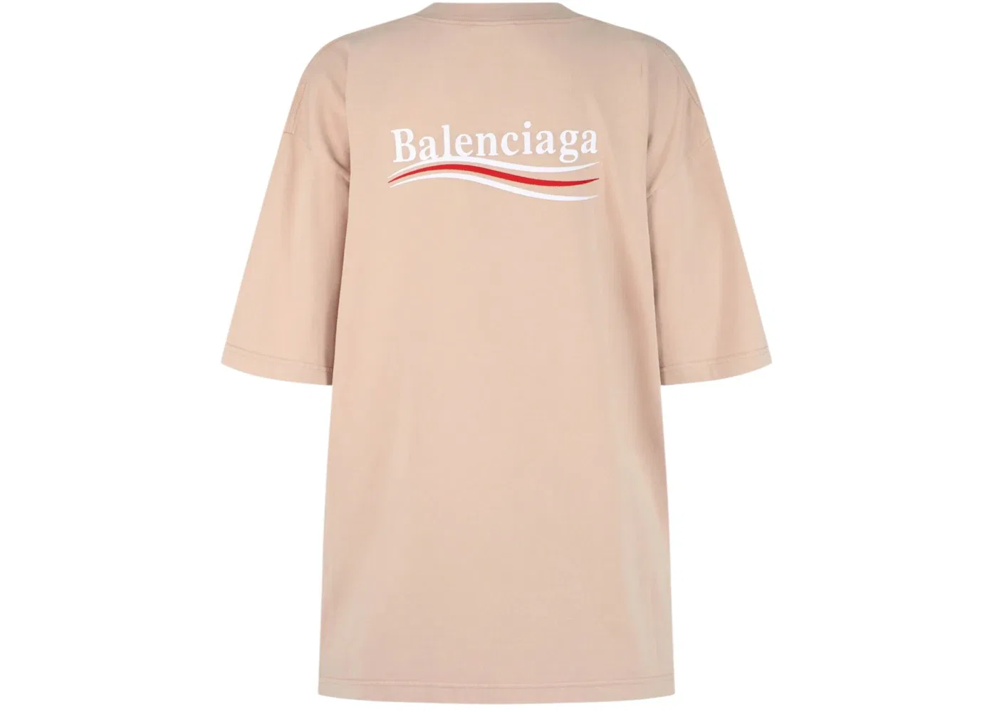 Женская футболка с принтом Political Campaign Balenciaga, цвет Light/Pink/White — фото 2