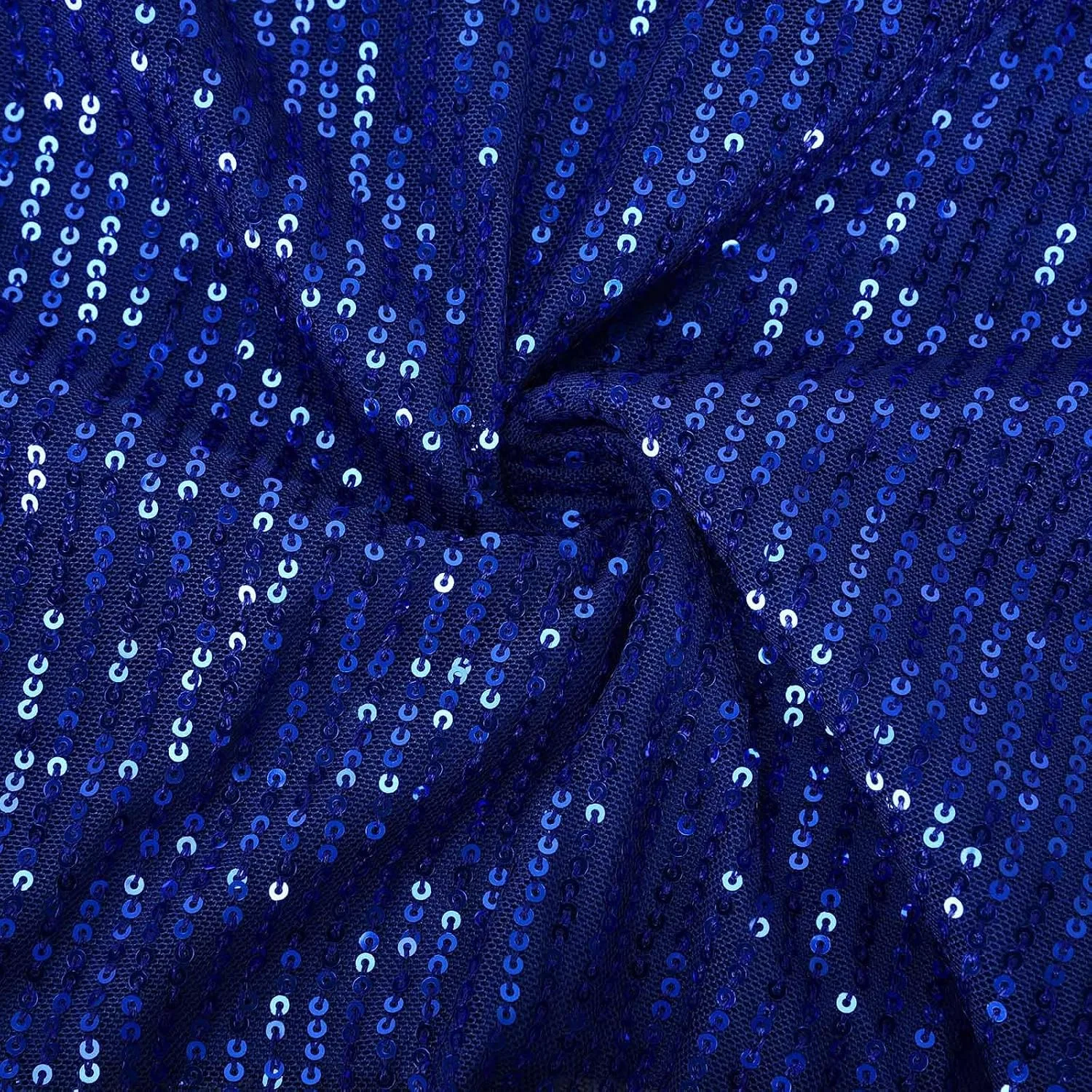 Женское мини-платье с блестками V-образным вырезом, Blue — фото 3