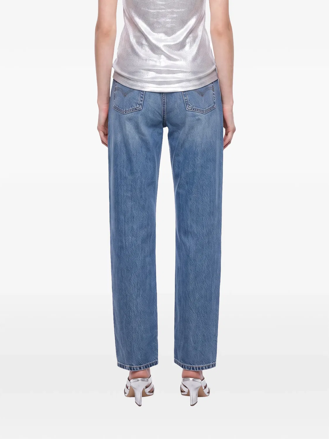 Джинсы прямого кроя с эффектом потертости Levi's, синий — фото 2