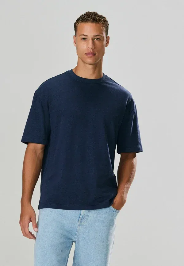 Футболка из джерси Relax fit heavyweight Next, Navy Blue, темно-синий