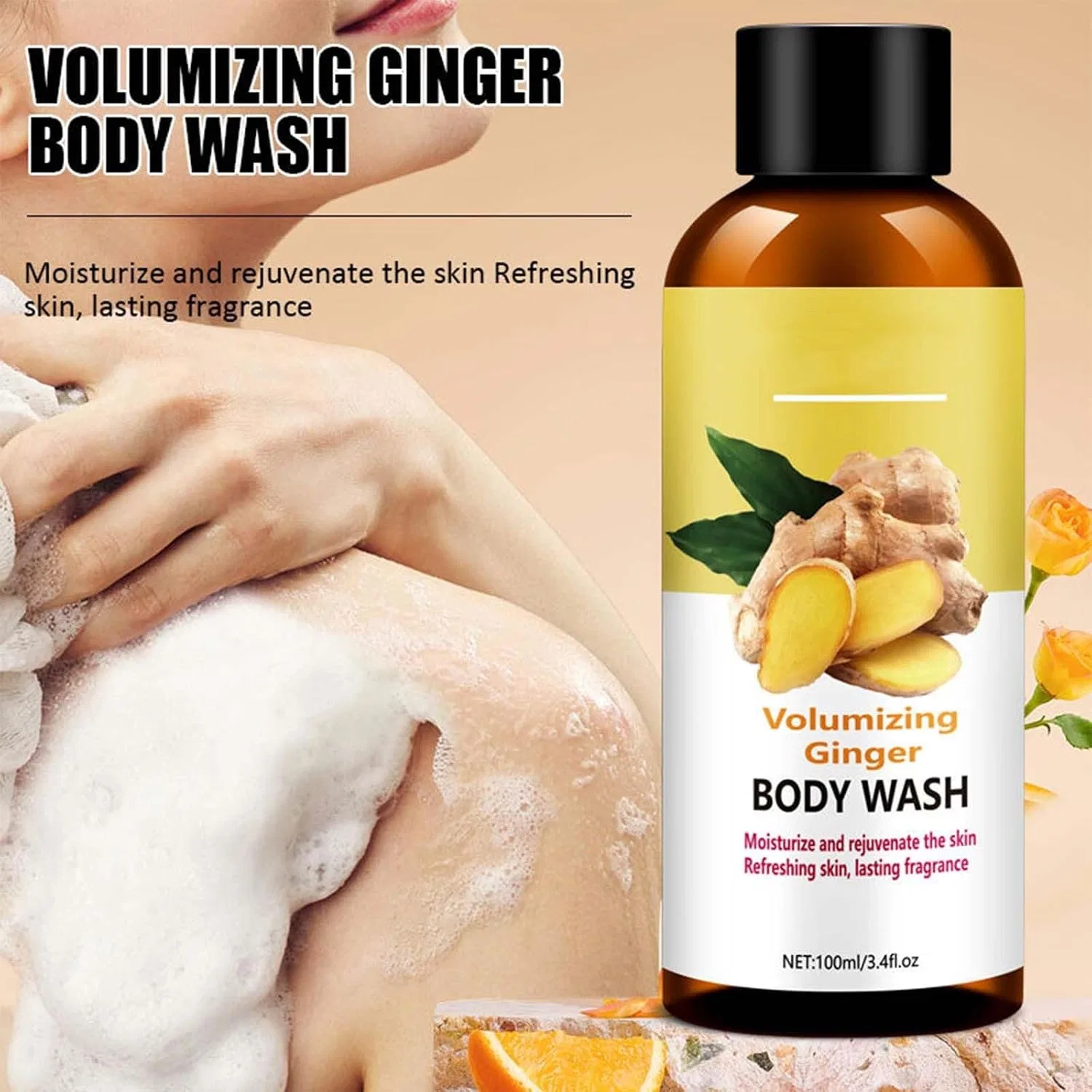 Набор для душа и волос Ginger Volumizing, MeiPlumLai, 3 предмета по 100 мл — фото 4