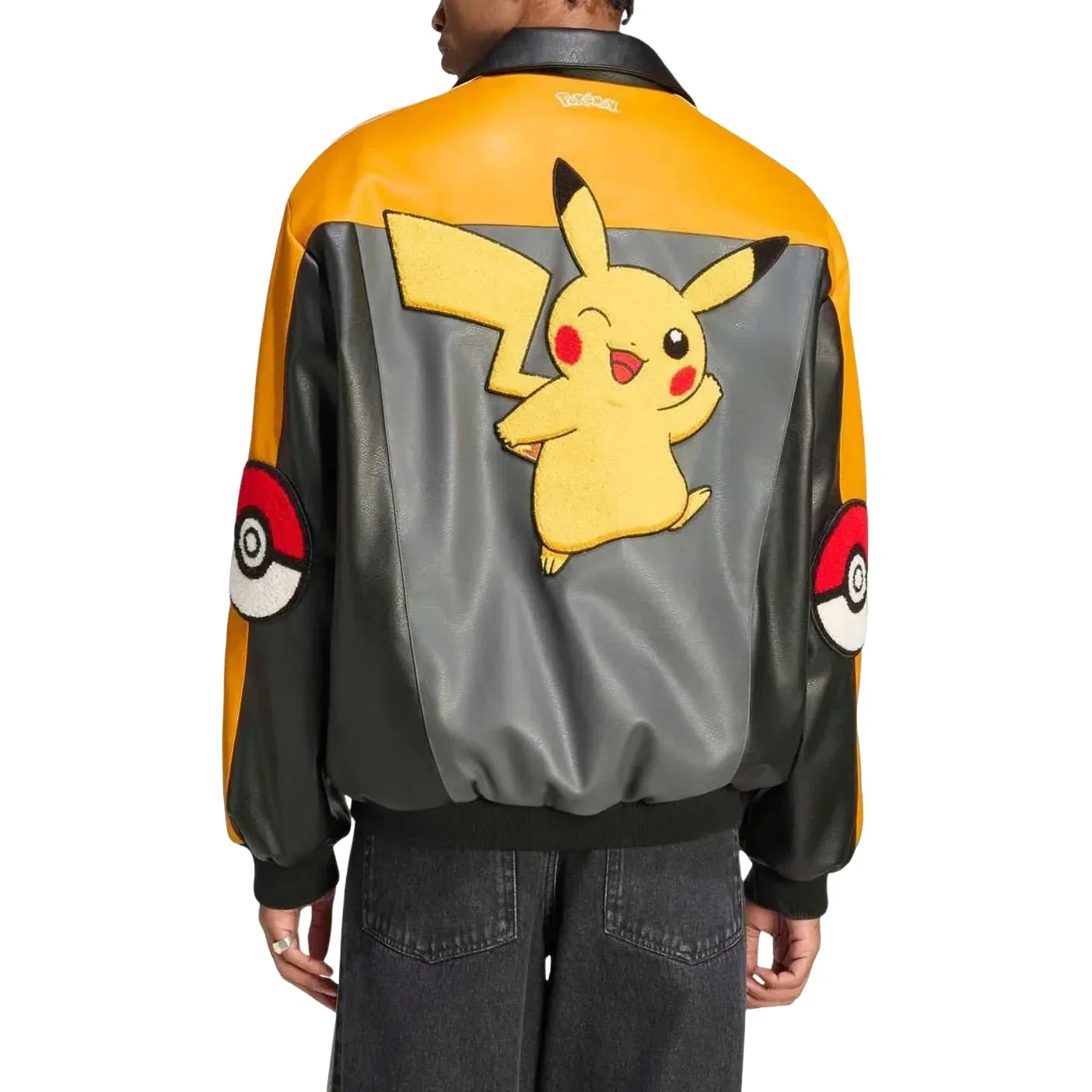 Мужская куртка Pokemon 8-Ball Jacket Asia Sizing 'Black Preloved Yellow' adidas, Black Preloved Yellow — фото 2