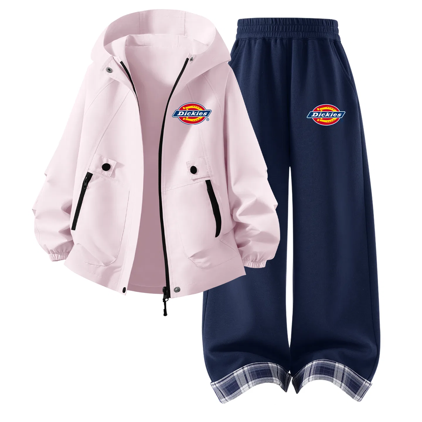 Детский комплект из двух футболок с принтом Dickies, Cherry Blossom Pink, Navy Blue