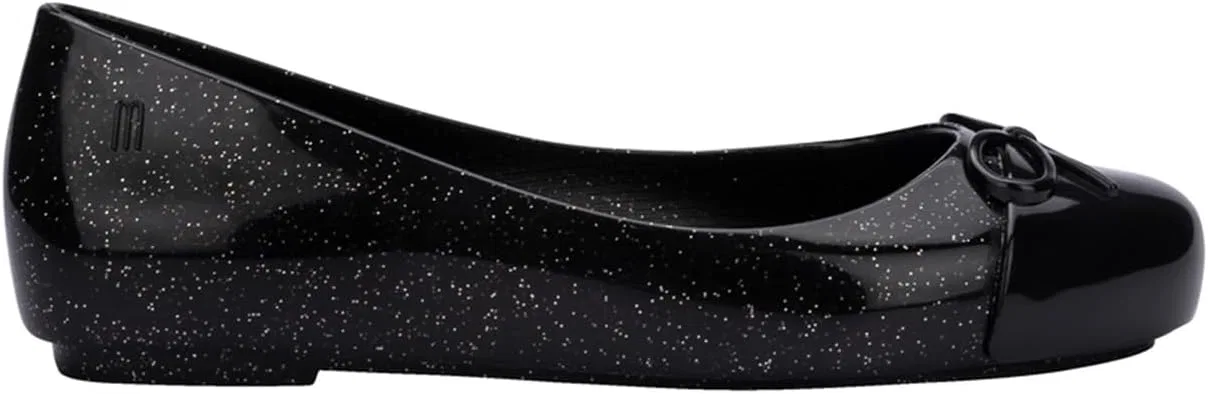 Детские балетки для девочек с бантом Sweet Love Cap Toe mini melissa, Black — фото 3
