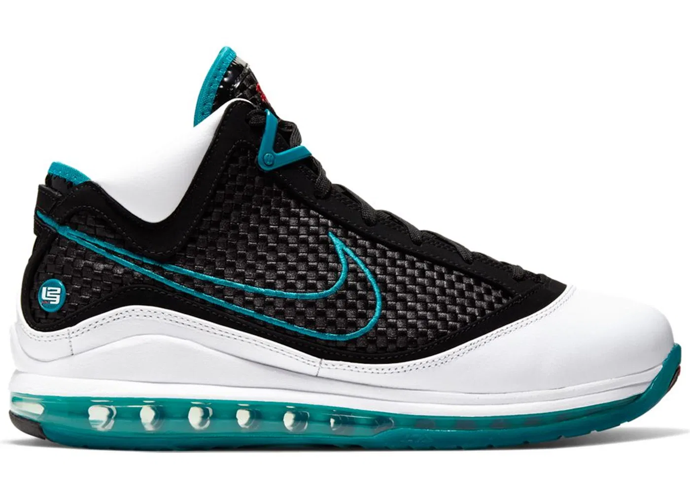 Детские кроссовки для баскетбола Nike LeBron 7 NFW, White/Black-Glass Blue-Challenge Red