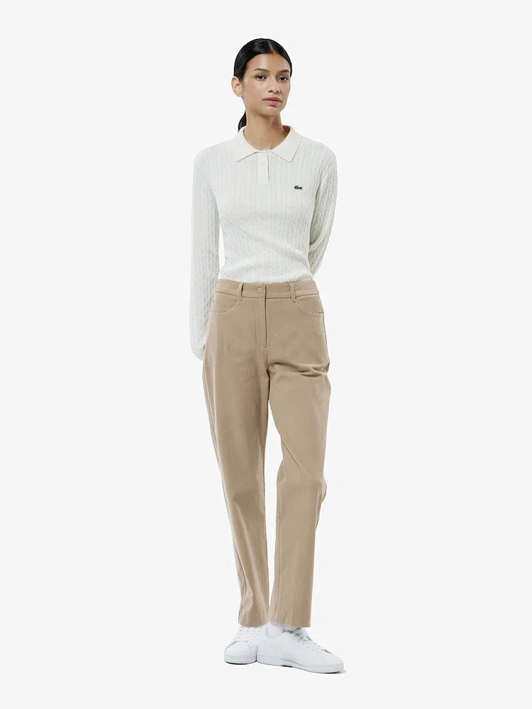 Брюки LACOSTE HF005E-55N, прямые, бежевые