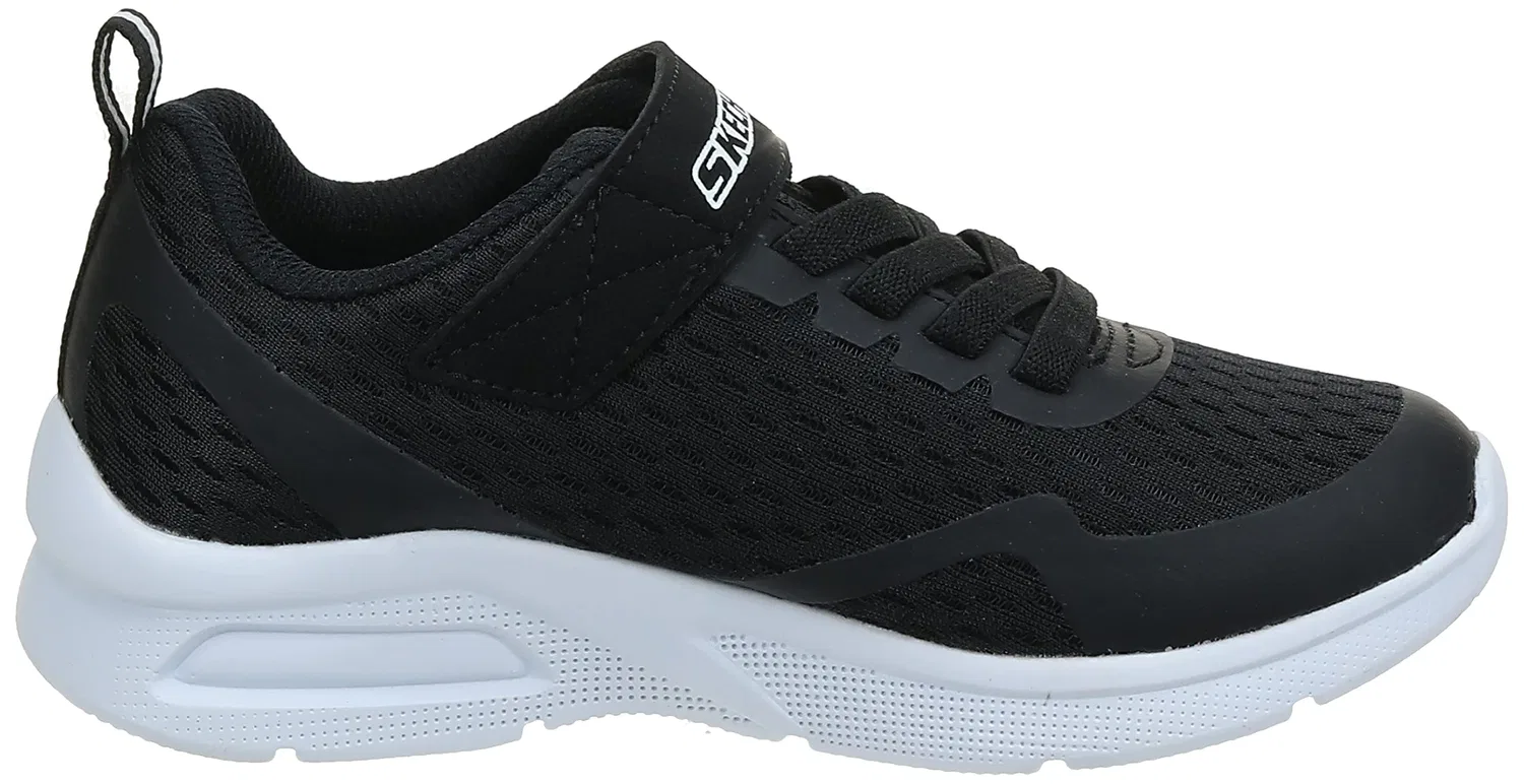 Детские кроссовки для мальчиков с амортизацией Microspec Max Torvix Skechers, Black Textile Black White Trim — фото 4