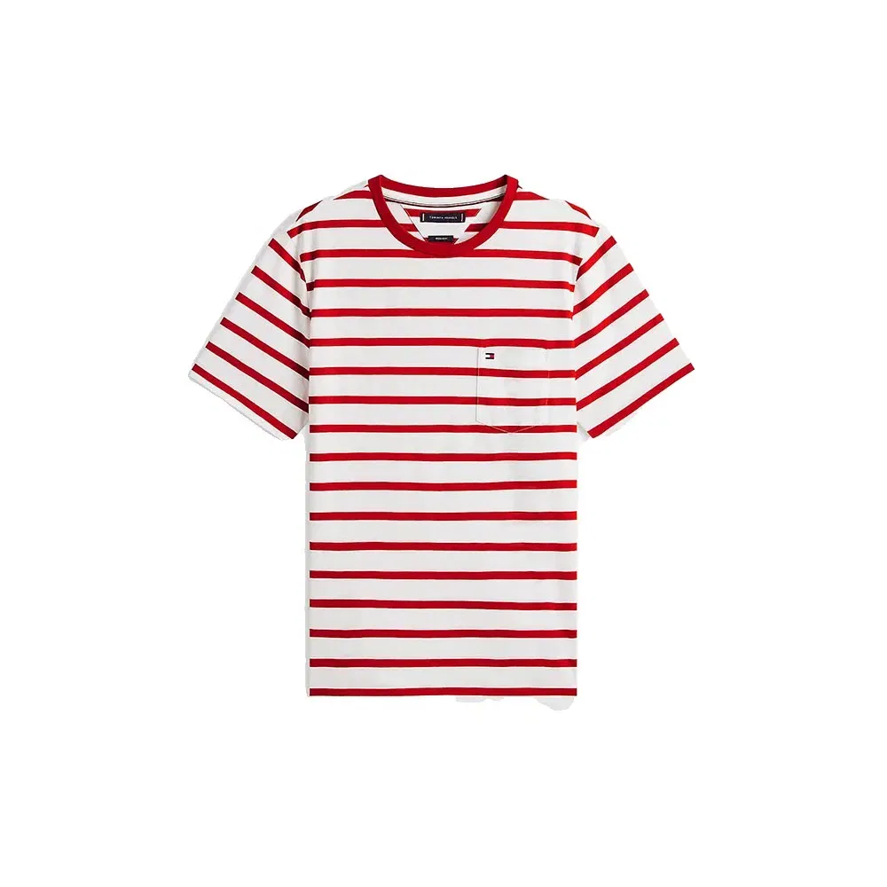 Футболка с коротким рукавом Ess Stripe Pocket Tommy Hilfiger, белый — фото 3