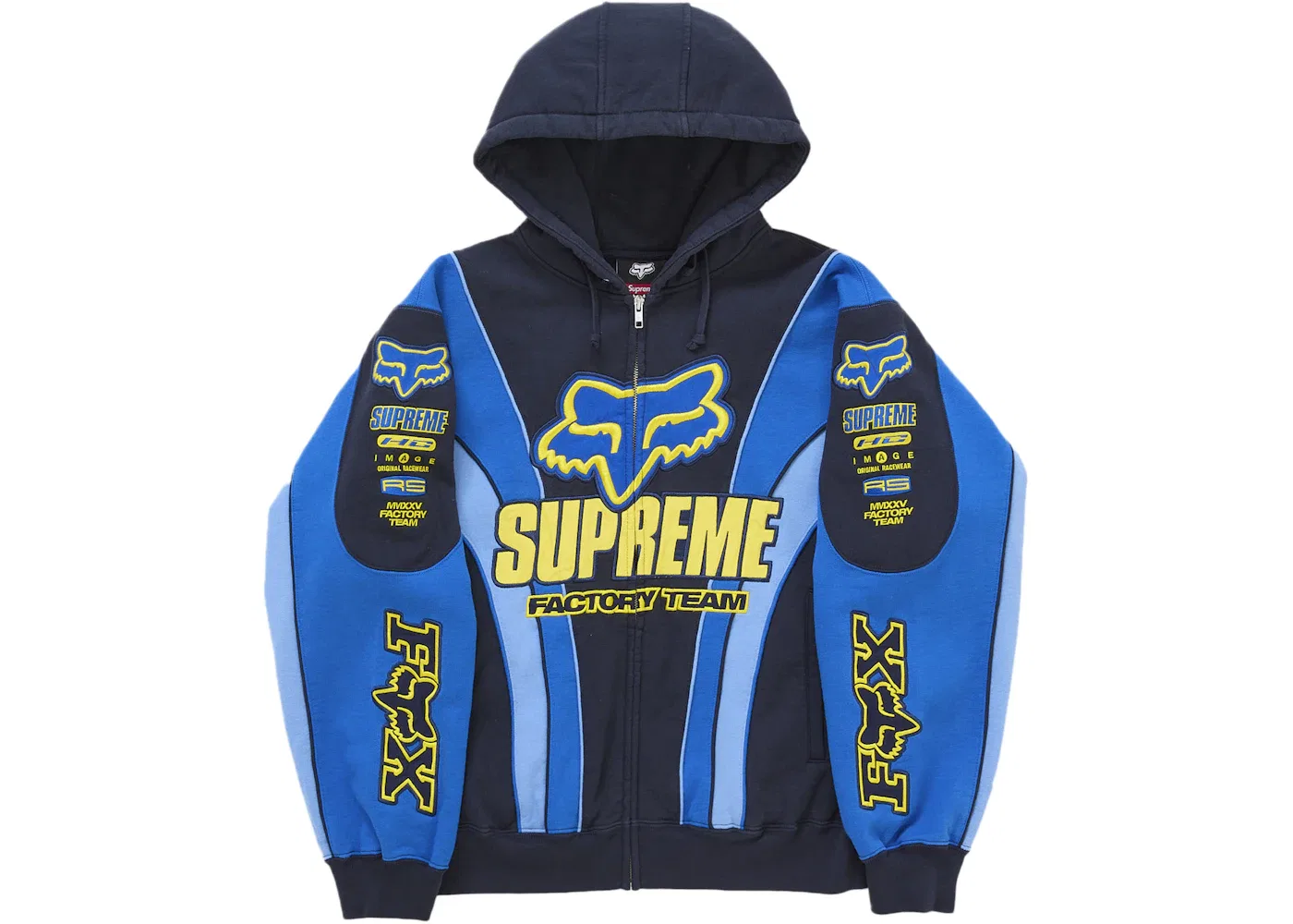 Мужская худи на молнии Supreme Fox Racing, Blue