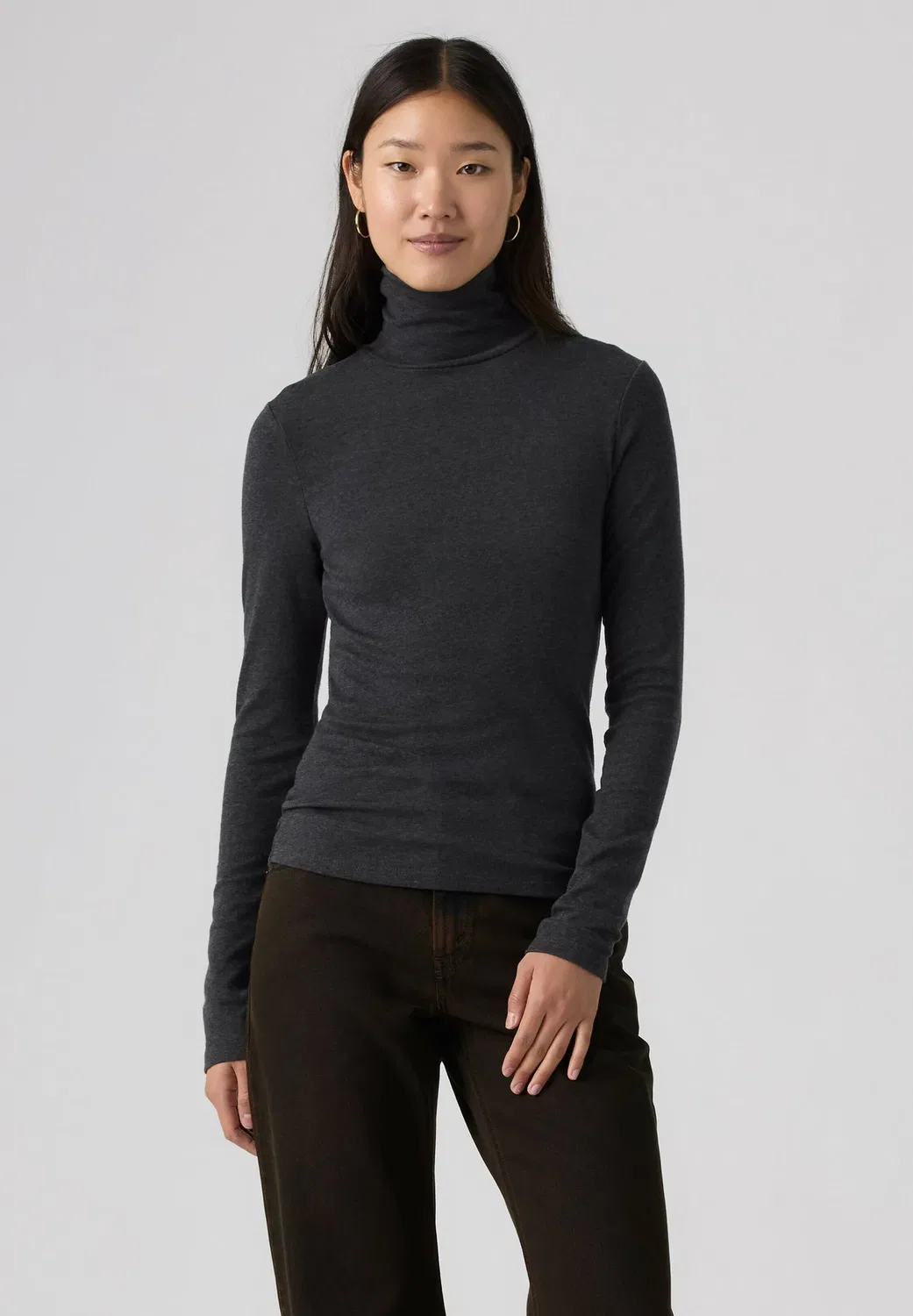 Свитер с длинными рукавами и высоким воротником Mia - многослойный Levi'S, Taupe Gray Heather B - Blacks -