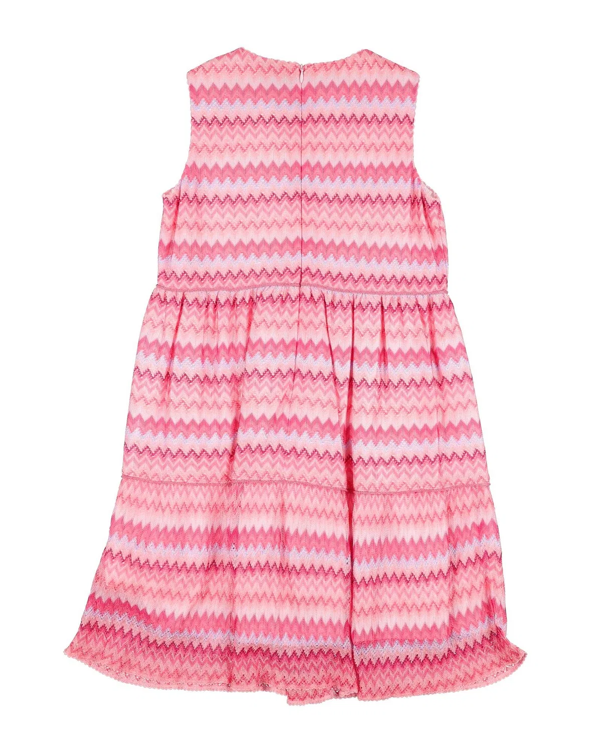 Детское платье для девочек трикотажное с принтом Missoni, розовый — фото 2