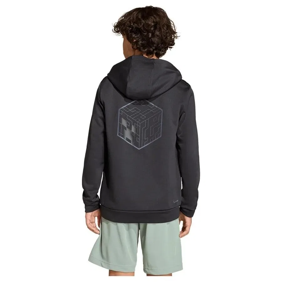 Детский свитшот с капюшоном J MC Hoodie KA0232 adidas, Черный — фото 3