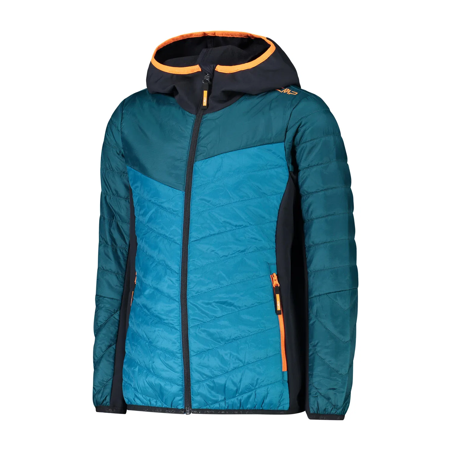 Детская ветрозащитная куртка с капюшоном KID HYBRID JACKET FIX HOOD Cmp, Konigsblau — фото 3
