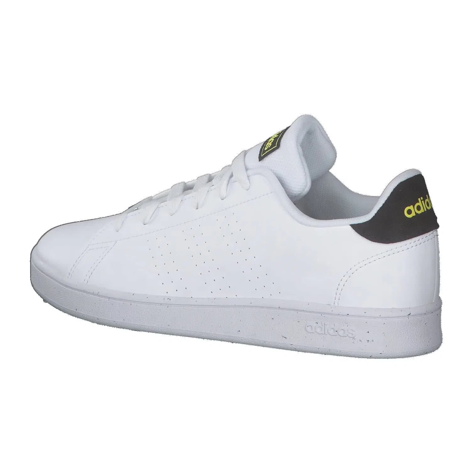 Детские кроссовки с перфорированными полосками Advantage K Adidas, White Cloud Core Black Beam Yellow — фото 3