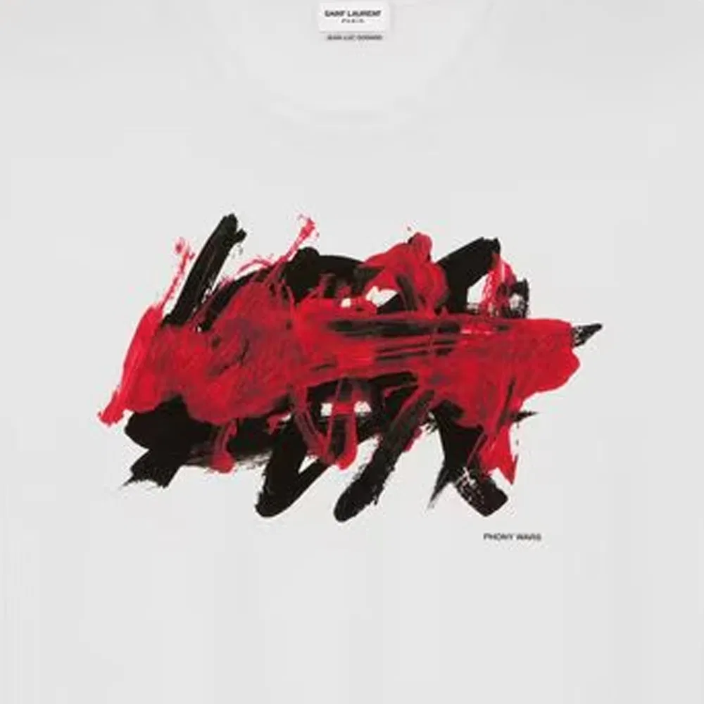 Мужская футболка с принтом White Saint Laurent — фото 3