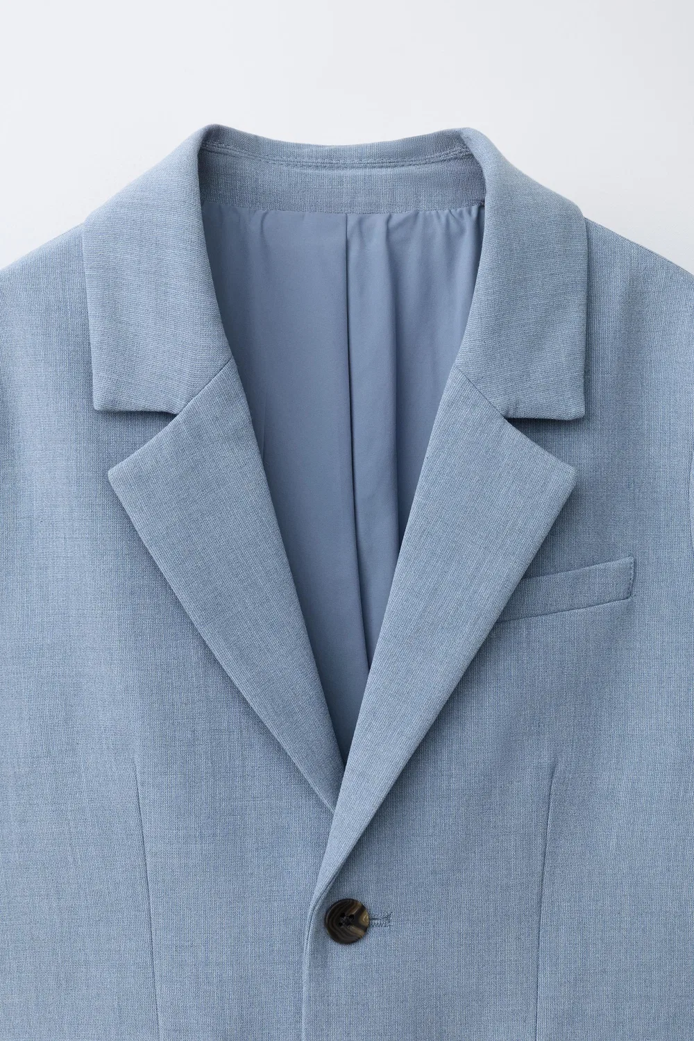 Блейзер костюма ZARA, Pastel Blue — фото 3