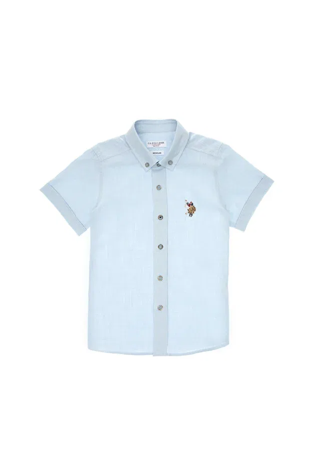 Детская рубашка для мальчиков с коротким рукавом U.S. Polo Assn., Light Blue
