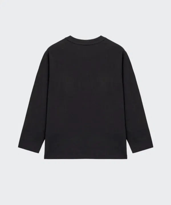 Футболка с длинным рукавом UV Protection Relaxed Crew Neck, Musinsa Standard Kids, черный — фото 4