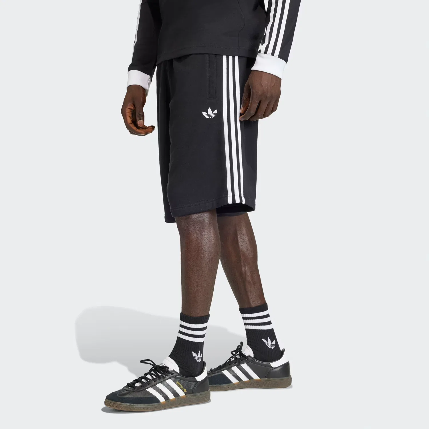 Мужские шорты с кулиской 3-Stripes Adidas Originals, черный