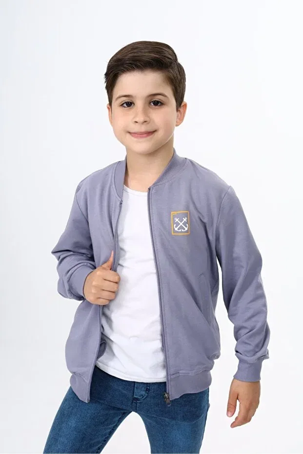 Детский кардиган с принтом Toontoy, Dark Gray