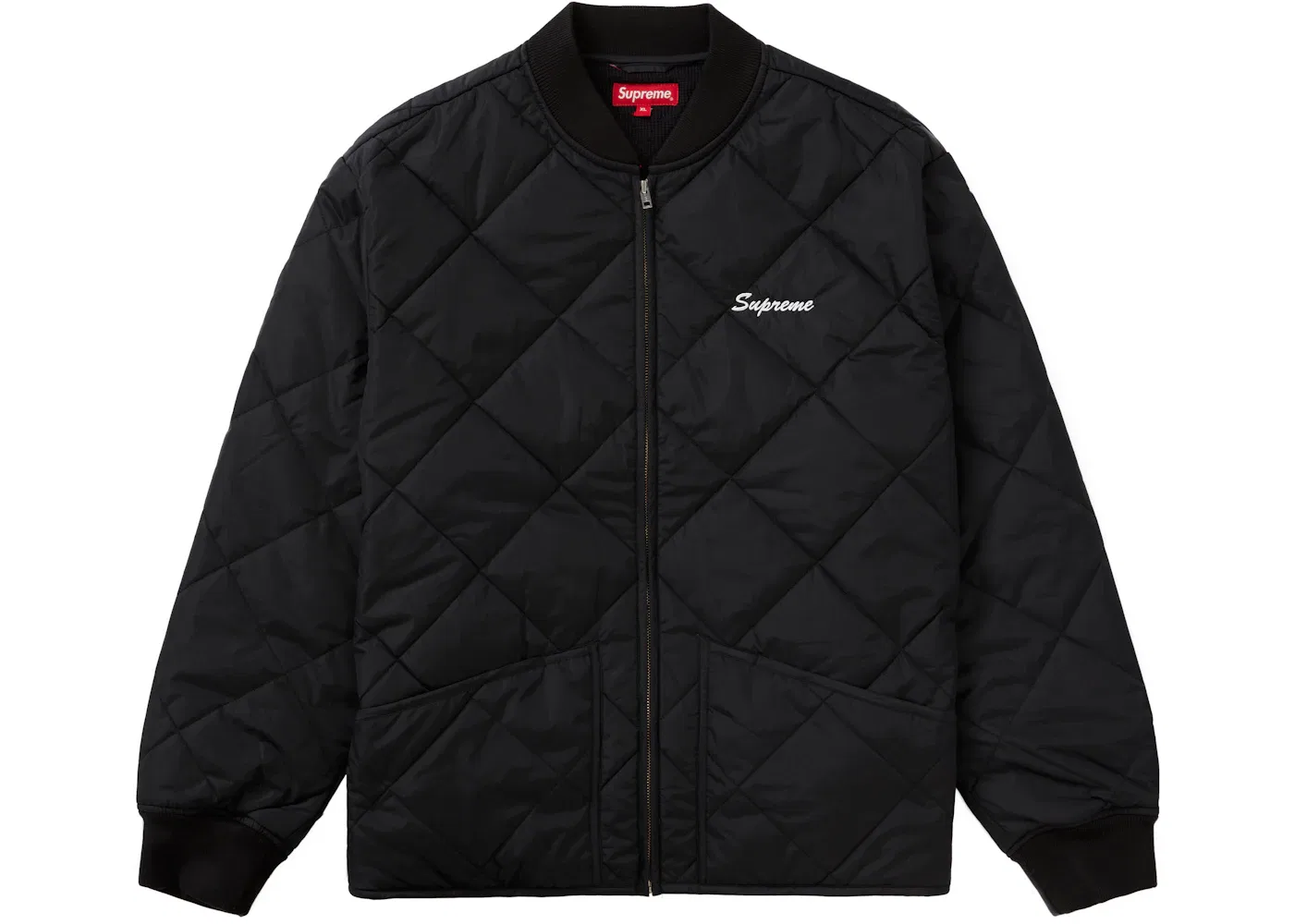 Мужская стеганая рабочая куртка Quit Your Job Supreme, Black — фото 2