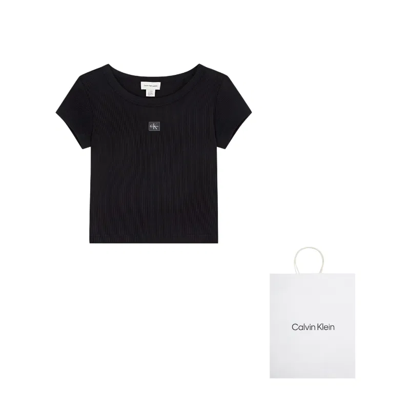 Женская футболка с длинным рукавом Calvin Klein, Black