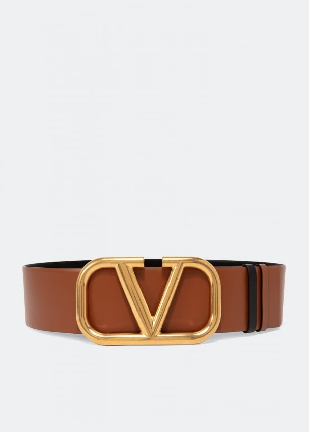 

Ремень VALENTINO GARAVANI VLOGO SIGNATURE BUCKLE BELT, коричневый